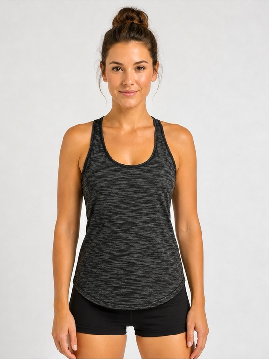lululemon athletica Tops - Lululemon Heathered Black Long Distance Tank Size 4